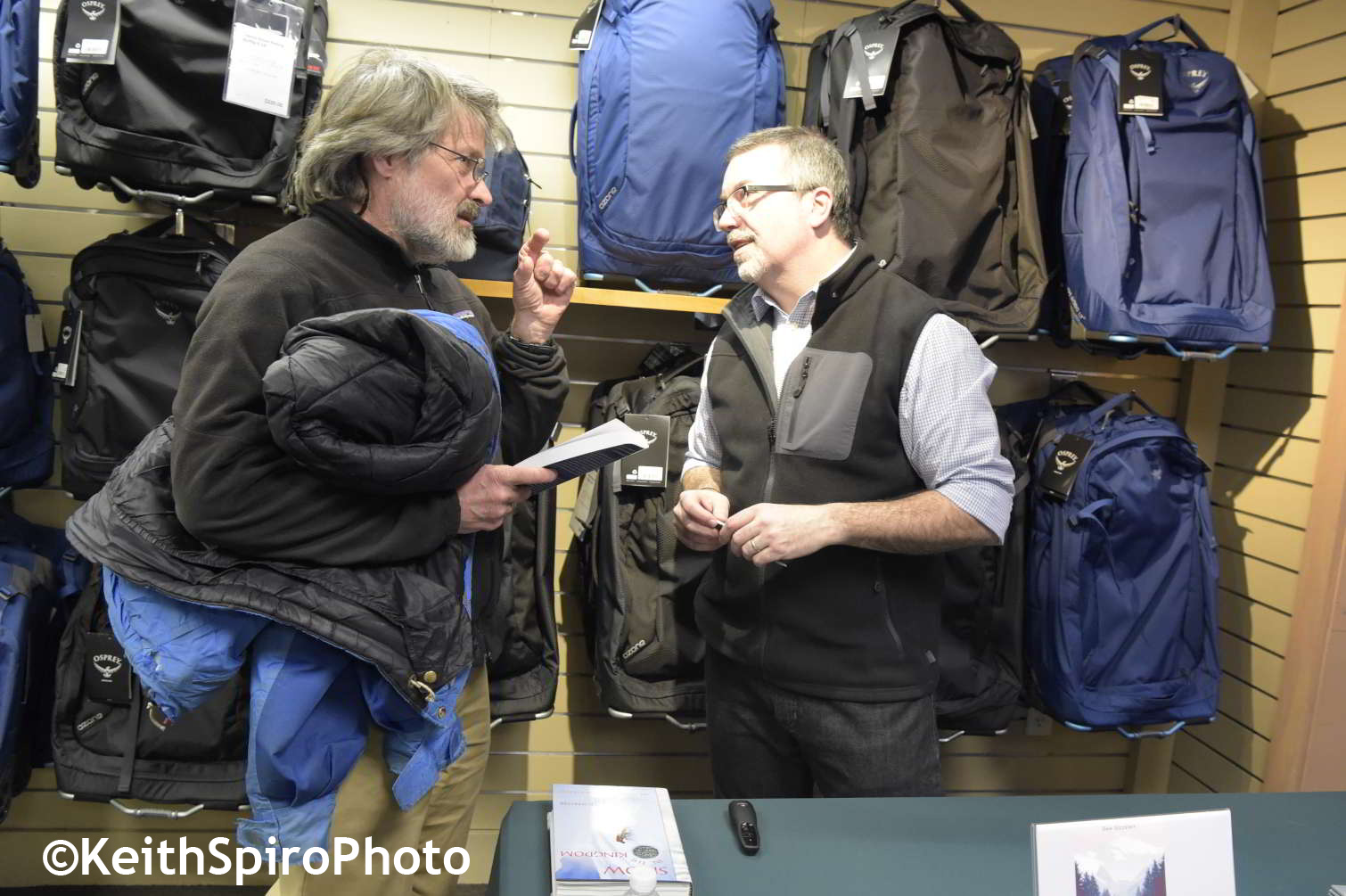 Ed Webster & Dan Szczesny at LL Bean photo by Keith Spiro