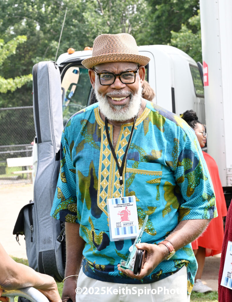 Jazz musician Ron Reid in a photo by Keith Spiro at the 2025 Cambridge Jazz Festival