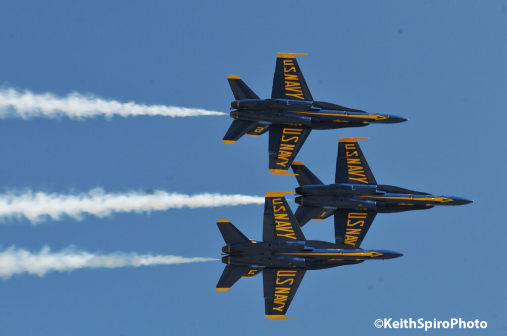 Blue Angels precision flight visible in this photo by Keith Spiro