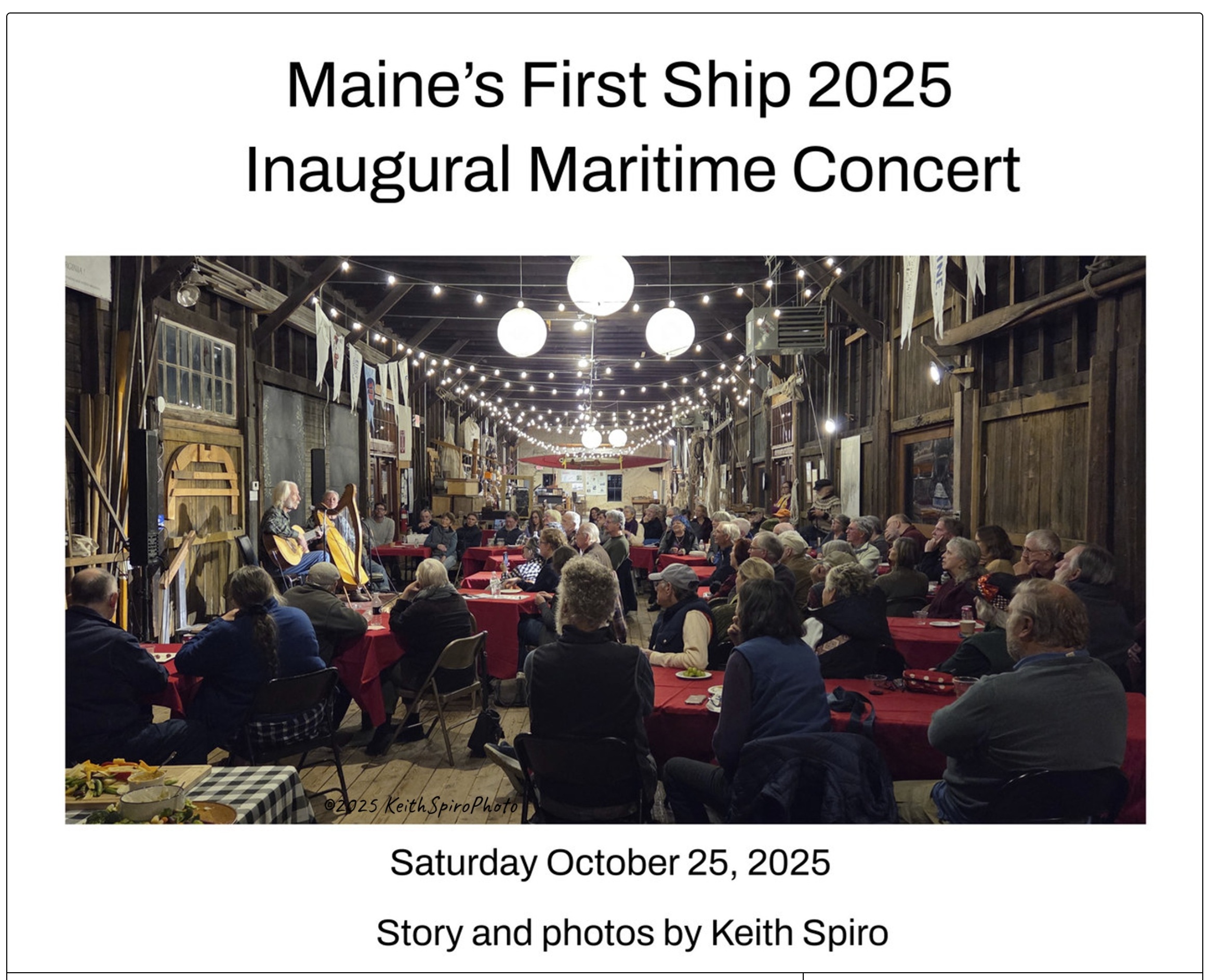 2025 Maritime Concert Book: Hardcopy or digital download Purchase
